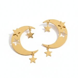 🆕️ Gold Moon and Star Earrings